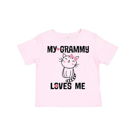 

Inktastic Grammy Loves Me Girls Kitty Gift Toddler Toddler Girl T-Shirt