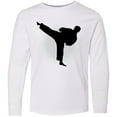 thumbnail image 3 of Inktastic Karate Martial Arts Silhouette Sports Long Sleeve Youth T-Shirt, 3 of 5