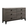 thumbnail image 6 of HomeRoots 61" Faux Marble Rustic Gray Oak Six Drawer Dresser, 6 of 7