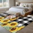 thumbnail image 5 of 8x10 Area Rugs for Living Room, Farmhouse Cow Non Slip Area Rugs for Kitchen Bedroom Entryway, Vintage Country Sunflower Black Buffalo Plaid Washable Carpet Runner Rug Floor Mats for Bedroom, 5 of 9
