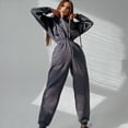 thumbnail image 4 of Conjunto de Mono de para Mujer, Sudadera con Capucha y Cintura Alta Gris XL, 4 of 7
