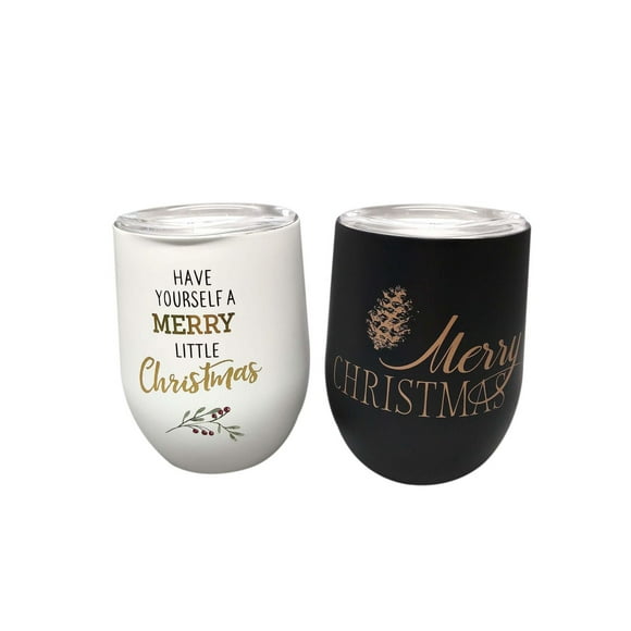Holiday Time Pack of 2 Double Wall Tumbler