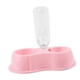 thumbnail image 1 of Alimentador de mascotas para gatos, cuenco doble, botella para beber de 500ml, duradero, práctico, desmontable para perros pequeños, medianos, conejos , Rosado Colco Alimentador Automático, 1 of 7