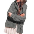 thumbnail image 2 of Sanbonepd Womens Sweaters Fall Winter Heavy Needle Sweater Cardigan Fashion Loose Coat, 2 of 4