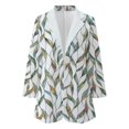 thumbnail image 2 of Women's Printed Suit Cardigan Coat, Fashion Casual Long Sleeve Loose Comfortable Open Front Blazer for Daily Wear and Office Outfits, in Green, Size M, 2 of 5