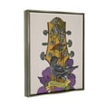 thumbnail image 5 of Stupell Industries Intricate Nashville Guitar Floral Patterned Bird Perched Graphic Art Luster Gray Floating Framed Canvas Print Wall Art, Design by Valentina Harper, 5 of 5