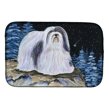 Carolines Treasures Starry Night Havanese Dish Drying Mat, 14 x 21, Multicolor