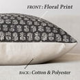thumbnail image 2 of SUSIELADY Set of 2 Decorative Vintage Floral Print Throw Pillow Covers Neutral Modern Farmhouse Cushion Covers Boho Home Decor for Sofa Couch Bedroom Living Room Outdoor,20×20 Inch, Black, 2 of 6