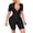 Black, variant on Jumpsuit Shorts for Women, Sleeveless Solid Color Zip Tight Jumpsuit, Breathable Fashion Sweat Romper