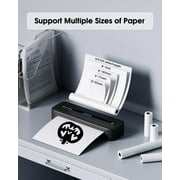 Portable Printers Wireless, M832 Bluetooth Thermal Printer, Inkless Mobile Printer Support 8.5'' x 11'' & A4 Thermal Paper, Compatible with iPhone Android Laptop for Office Car Home