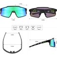 thumbnail image 4 of KAPVOE Polarized Cycling Sunglasses with 4 Interchangeable Lenses TR90 Sports Sunglasses Women Men Running, 4 of 8