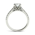 thumbnail image 3 of Charles & Colvard 14K White Gold Moissanite 6.5mm Round Engagement Ring-Size 5 1.29cttw DEW, 3 of 7