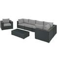 thumbnail image 2 of Ergode Sojourn 7 Piece Outdoor Patio Sunbrella Sectional Set - Canvas Gray, 2 of 5