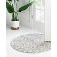 thumbnail image 4 of Unique Loom Eco Trellis Collection Area Rug - Native (7' Round Ivory/Gray), 4 of 12