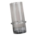 thumbnail image 3 of Florero cilíndrico de vidrio, jarrón con adorno floral, florero decorativo, portavelas, florero para estante, cafetería, tienda, ventana, entrada de Negro Gris Alto, 3 of 8