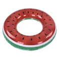 thumbnail image 3 of Flotadores de piscina de frutas, anillo de natación de sandía, juguetes inflables de playa de sandía de PVC, tubos inflables, juguetes acuáticos divertidos, diseño aerodinámico, 3 of 12