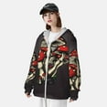 thumbnail image 5 of Kll Red Mushrooms Print Men'S Women’s Upf 50+ Sun Protection Outdoor Hoodie Jacket Long Sleeve Fishing Hiking Performance Shirt- Large, 5 of 8