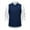 Navy, variant on FRSASU Men's Vest Herringbone Height Collar Single Button Solid Waistcoat Wedding Groom Banquet Party Suit Vest Wine