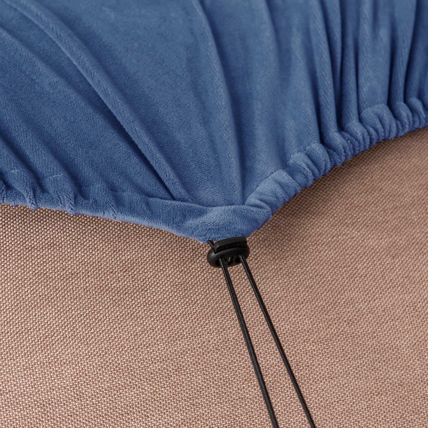 Eurhowing Velvet Sofa Slipcover, Pet-Friendly Stretch Couch Cover with Non-Slip Bottom & Cushion Covers, Washable Furniture Protector for Armchair, Denim Blue