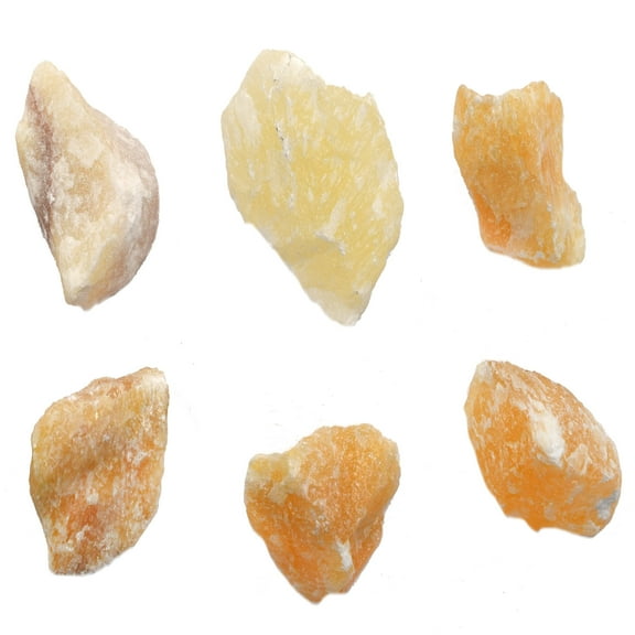 6PK Raw Calcite, Mineral Specimens - Approx. 1" - Geologist Selected & Hand Processed - Great for Science Classrooms - Class Pack - Eisco Labs