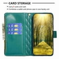 thumbnail image 5 of Wallet with [RFID Blocking] [9 Card Slots ] Zipper Pocket iPhone 11 Premium Soft PU Leather Magnetic Flip Folio with Wrist Strap Kickstand Protective Cover for iPhone 11,
Green, 5 of 7