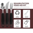 thumbnail image 3 of KONTONTY 3Pcs Anti Skid Adaptive Utensils Set Tremble Proof Tableware for Elderly Home Use, 3 of 8
