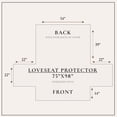 thumbnail image 3 of Reversible Patchwork Furniture Protector, Machine Washable Slipcover, Loveseat, Navy, 3 of 6