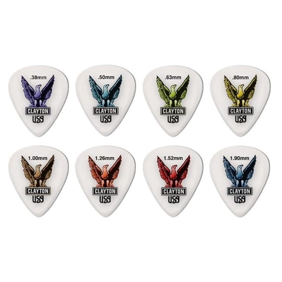Clayton S152 Acetal Polymer Standard Guitar Picks- 1.52 mm - 72 Pieces