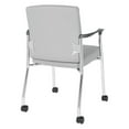 thumbnail image 5 of Guest Chair in Gray Faux Leather with Chrome Frame, 5 of 5