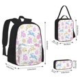 thumbnail image 2 of Balery Easter Colorful Rabbit Mochila Escolar 3 en 1 para Niños - Mochila Resistente con Lonchera Térmica y Estuche - Mochila Escolar para Niños y Niñas, 2 of 7
