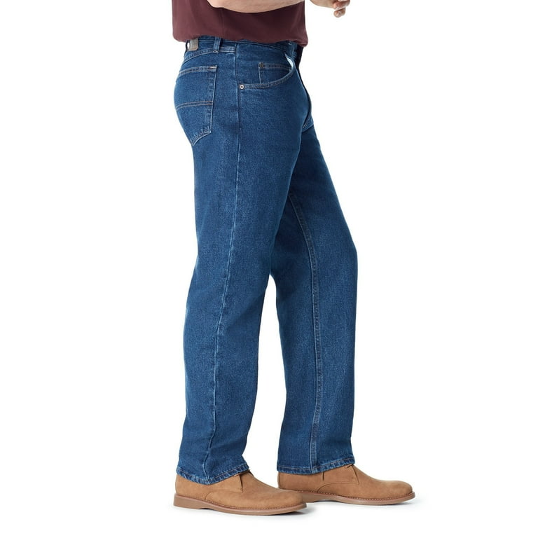 Mens Jeans Dark 36X29 Relaxed Fit Denim 5-Pocket 36