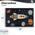 thumbnail image 4 of Stupell Industries Contemporary Retro Rocket & Planets Canvas Art, 45 x 30, by Creative Studio, 4 of 8