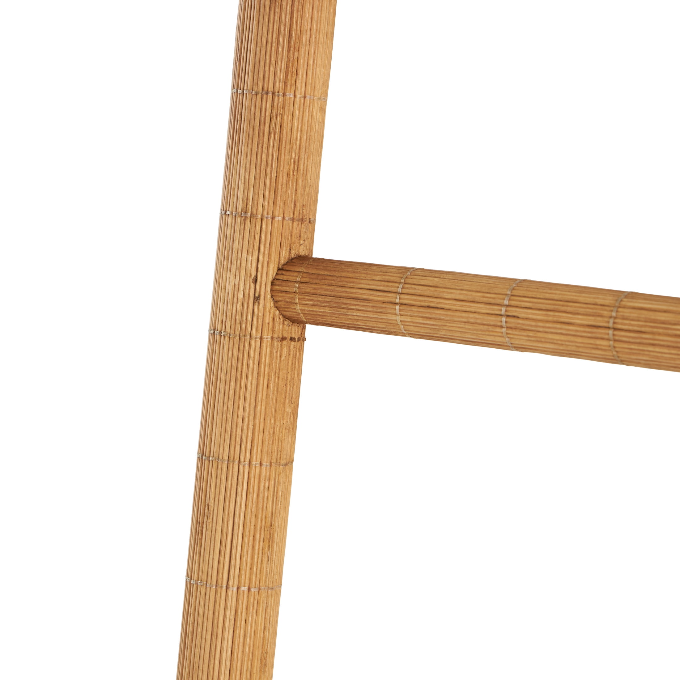DecMode 17" x 71" Brown Wood Handmade 5 Rung Ladder, 1-Piece