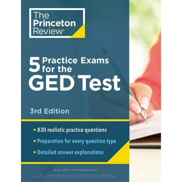 Pre-owned: Princeton Review 5 Practice Exams for the GED Test : Extra Prep for a Higher Score, Paperback by Princeton Review (COR), ISBN 0525569251, ISBN-13 9780525569251