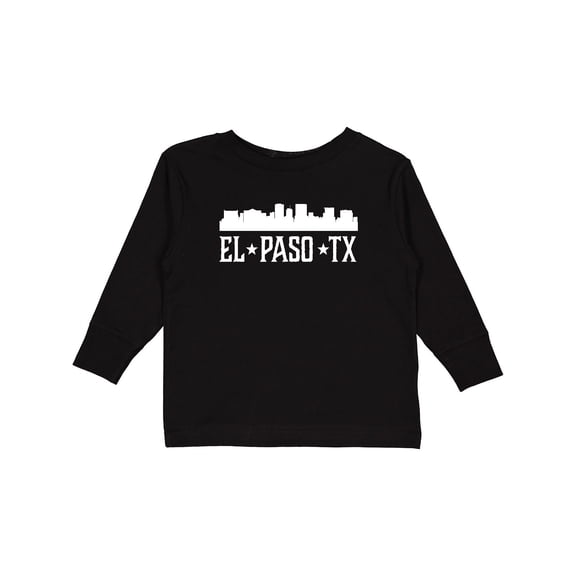 Inktastic El Paso Texas Skyline TX Cities Boys or Girls Long Sleeve Toddler T-Shirt