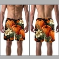 thumbnail image 3 of luoweisi Men's Beach Shorts Quick Dry Swim Trunks with Mesh Lining Thanksgiving Pumpkin 2XL, 3 of 5