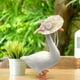 thumbnail image 1 of Summer Grass Hat, Flower Small Hat Pet, white, foldable, portable, lightweight, durable, for outdoor, garden, patio, beach, 100% cotton, adjustable strap, for women, men, kids, garden party,, 1 of 9