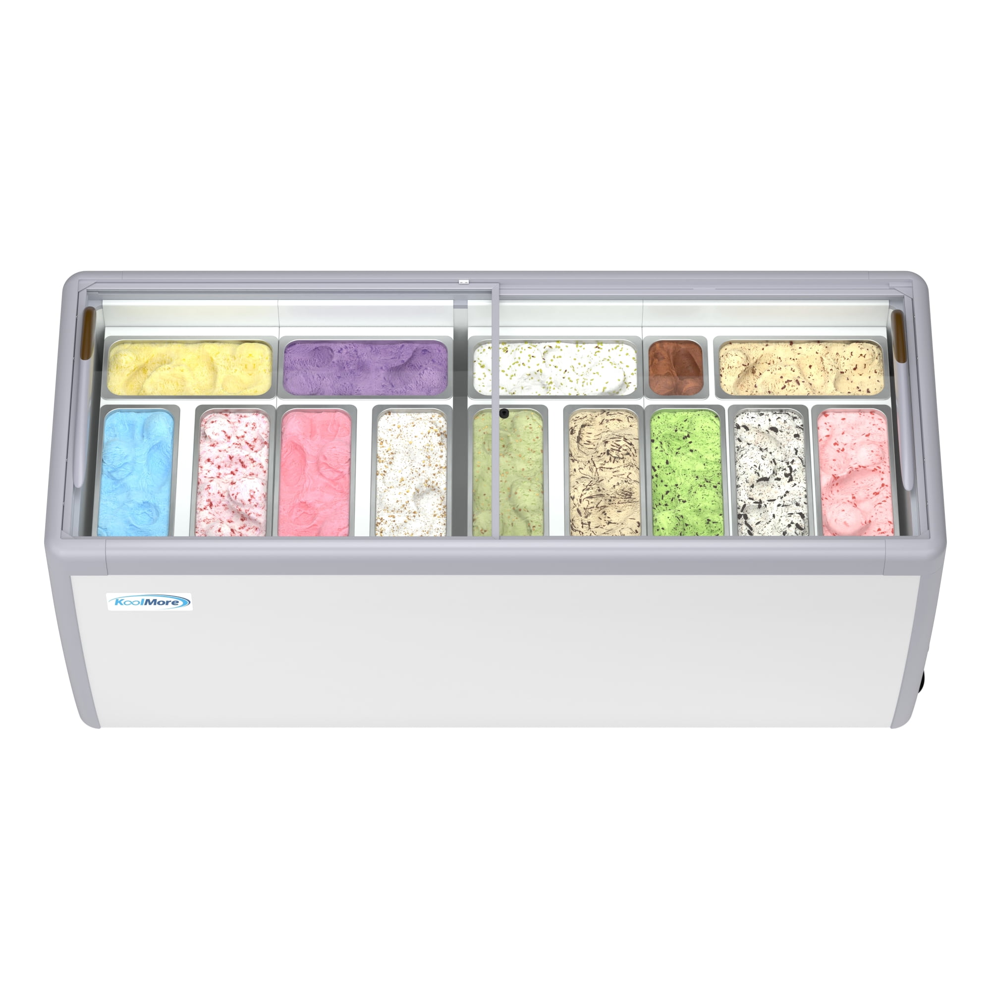 70 in. Gelato Dipping Cabinet Display Freezer with Sliding Glass Door, 20 cu. ft. KM-GDC-71SD