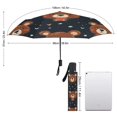 thumbnail image 2 of POBUDS Windproof Automatic Umbrella – Steel-Carbon Fiber Frame, UV-Blocking Black Coating Inside, Auto Open/Close - Dark Cute Bear Pattern, 2 of 8