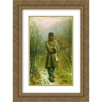 Ivan Kramskoy 2x Matted 20x24 Gold Ornate Framed Art Print 'Contemplator '