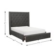 thumbnail image 3 of Lexicon Fairborn Solid Wood Queen Platform Bed with Storage Footboard in Gray, 3 of 5