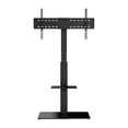 thumbnail image 1 of KFFKFF TV Stand Mount, Rotating Elevated TV Stand suitable for 32 to 85 inch Televisions, Alterable Height Mobile Floor TV Stand with Hardened Glass Base for Bedroom, Living Area, 1 of 9