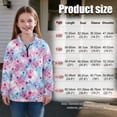 thumbnail image 2 of Xoenoiee Star Tie Dye Print Girls Casual Oversized Half Zip Sweatshirts Long Sleeve Pullover Jackets Zipper Fall Winter Outfits, 5-6 Years, 2 of 7