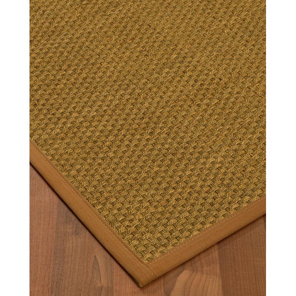 NaturalAreaRugs Calabria Custom Seagrass Rug (10' x 10') Sienna Border