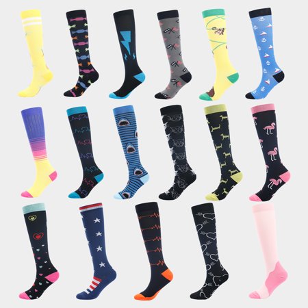 DNAKEN (5 pairs) Compression Socks for Women & Men Circulationis Best Support for Athletic Running,Hiking,Nursing compression stockings nurse accessories for work