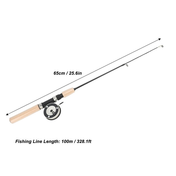 Portable Ice Fishing Rod Set 65cm EVA Handle Portable With Reel
