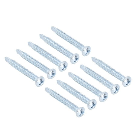 

Metal Drilling Screw GalvanizedCarbonSteel 50PCS Multifunctional Drill Screws For Industrial Fastening For Home Furniture Repair Round Head