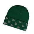 thumbnail image 2 of FAWUUDO Unisex Beanie Winter Knitted Skull Cuffed Soft Warm Hat for Men and Women Slouchy Ski Watch Cap Printed Beanies Olive Green, 2 of 3
