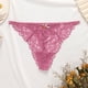 thumbnail image 4 of Gibobby Ropa interior bikini elástica para mujer Tanga encaje Sexy para mujer, pantalones en T con patrón transpirable hueco para mujer, bragas sin costuras con（Rojo， M), 4 of 5