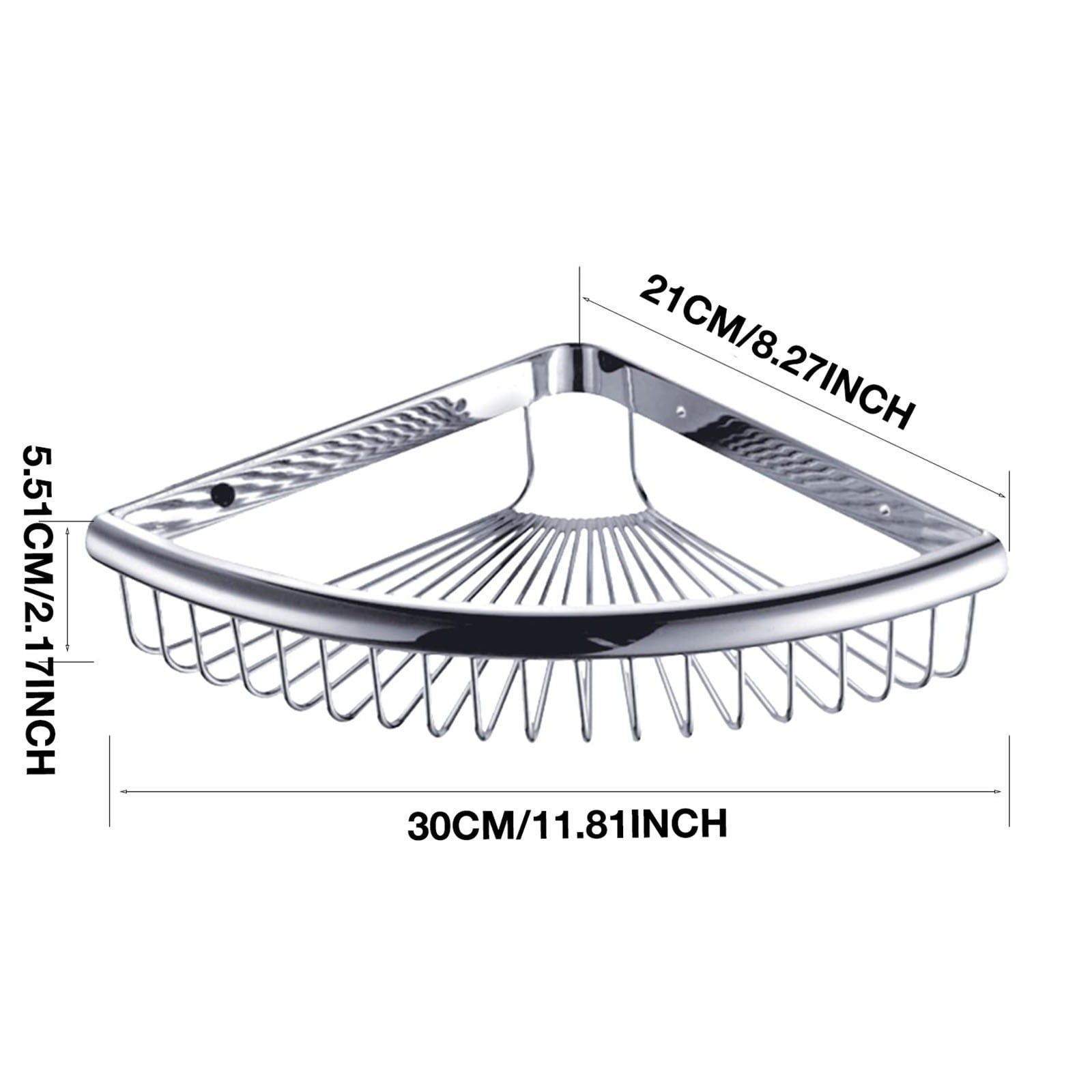 MOQIN Bathroom Shower Caddy Corner Shelf Basket, Sturdy Rust-Proof Stainless Steel Bathroom Shelf Organizer Shampoo Holder, Wall Mounted Storage Rack for Bathroom Kitchen, Polished Chrome